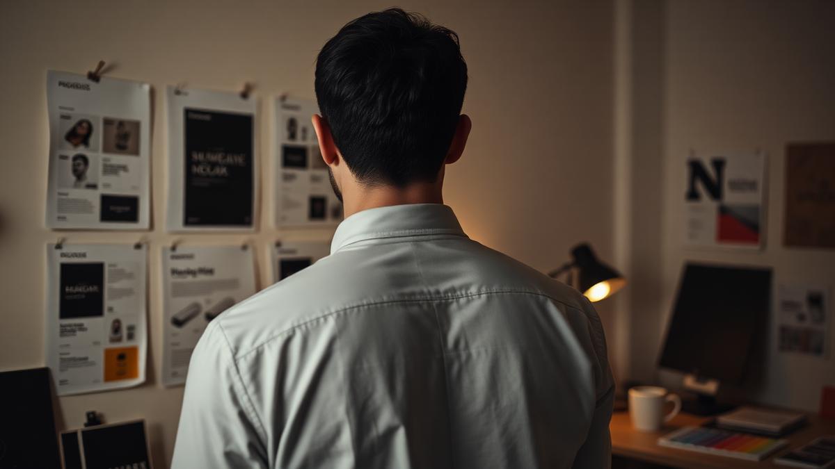 A cannabis brand founder reviewing packaging and brand designs in a studio